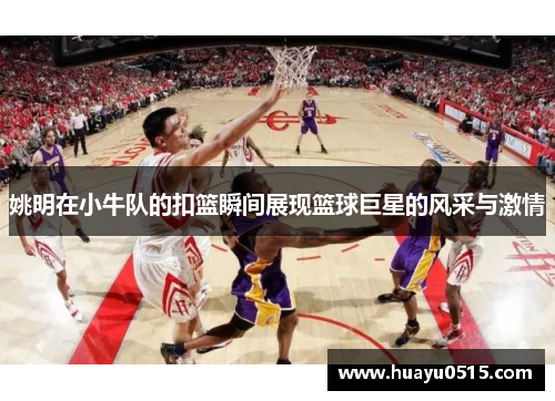 姚明在小牛队的扣篮瞬间展现篮球巨星的风采与激情